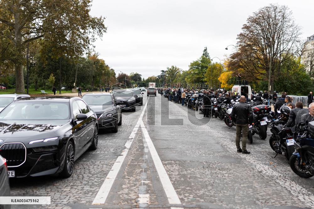 Demonstration of bikers against the passage of the ring road at 50 km/h - Paris