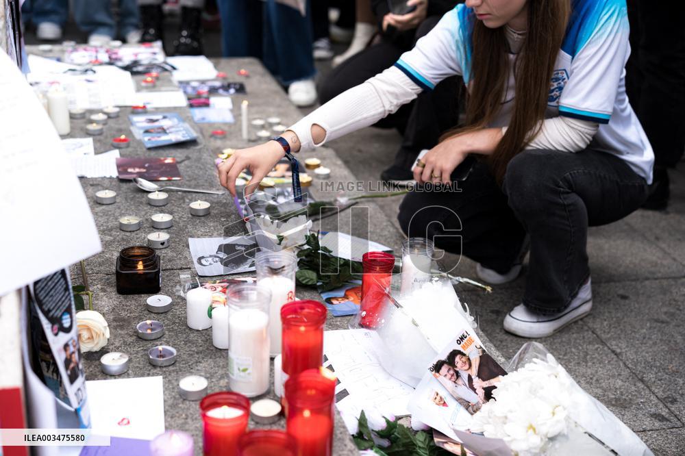 Tribute in memory of singer Liam Payne - Madrid