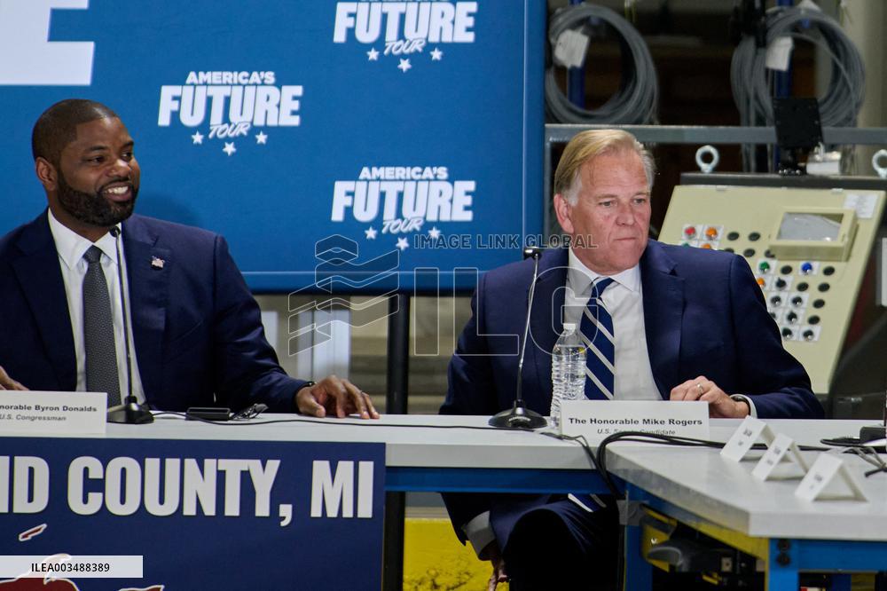 Trump Takes Part In A Round Table - Michigan