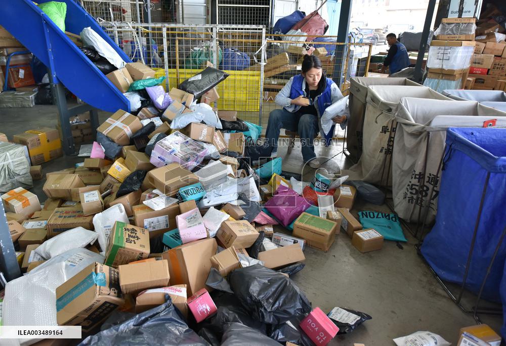 Double 11 Shopping Carnival Logistics Peak in Fuyang