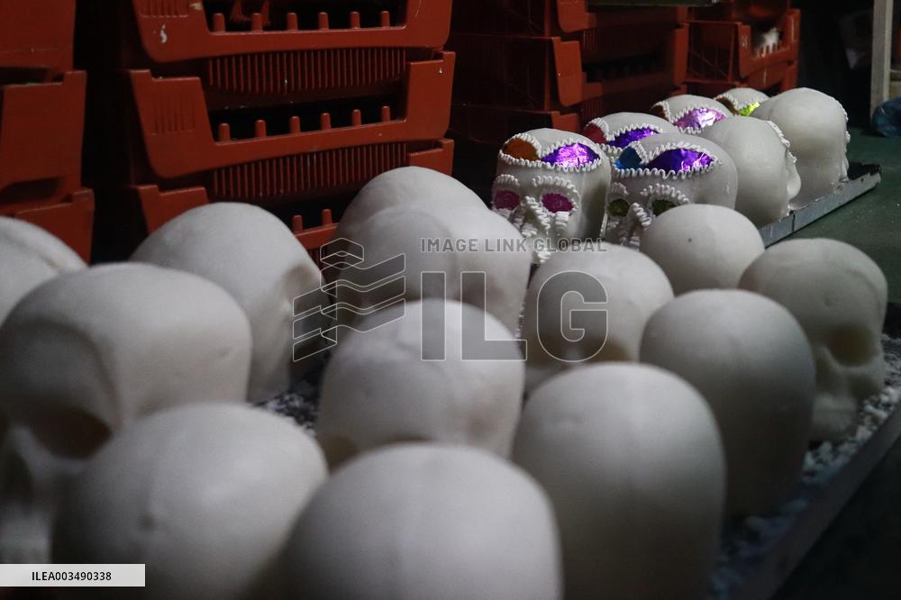 Day Of The Dead Sugar Skulls Production - Mexico