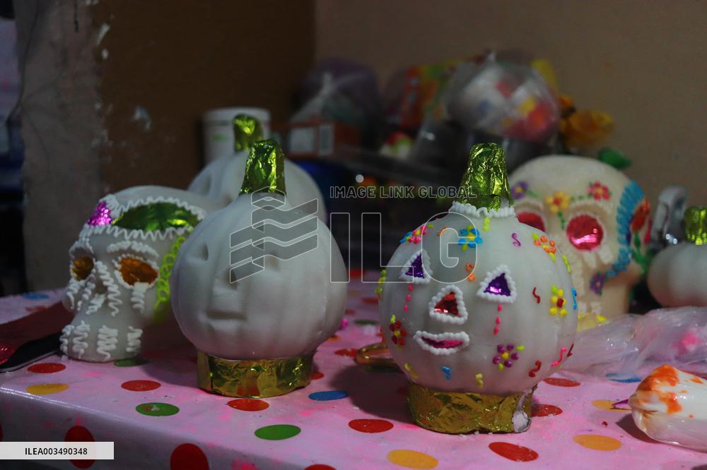 Day Of The Dead Sugar Skulls Production - Mexico