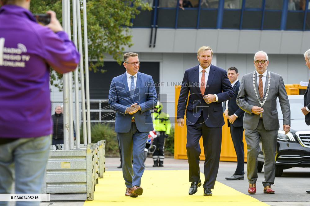 King Willem-Alexander At New Asphalt Plant Opening - Nijkerk