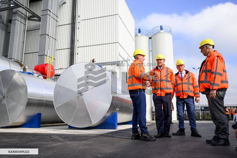 King Willem-Alexander At New Asphalt Plant Opening - Nijkerk