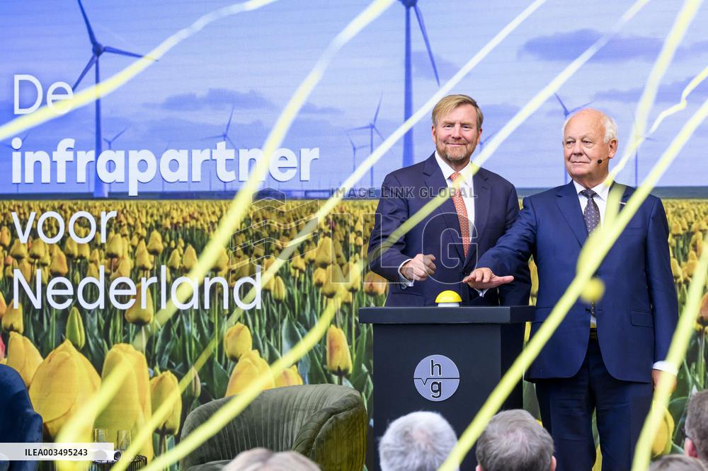 King Willem-Alexander At New Asphalt Plant Opening - Nijkerk