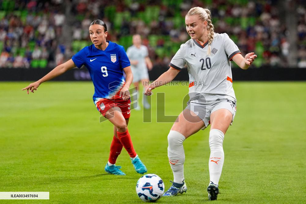 CALCIO - Amichevole - USA Women vs Iceland Women