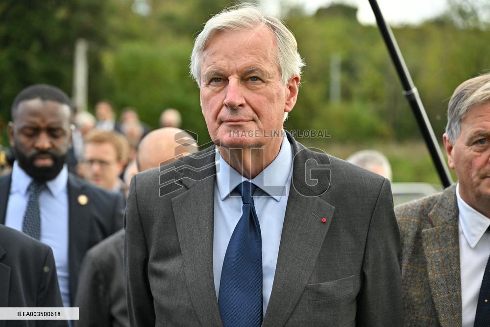 PM Barnier Visits The Rhone After The Storms