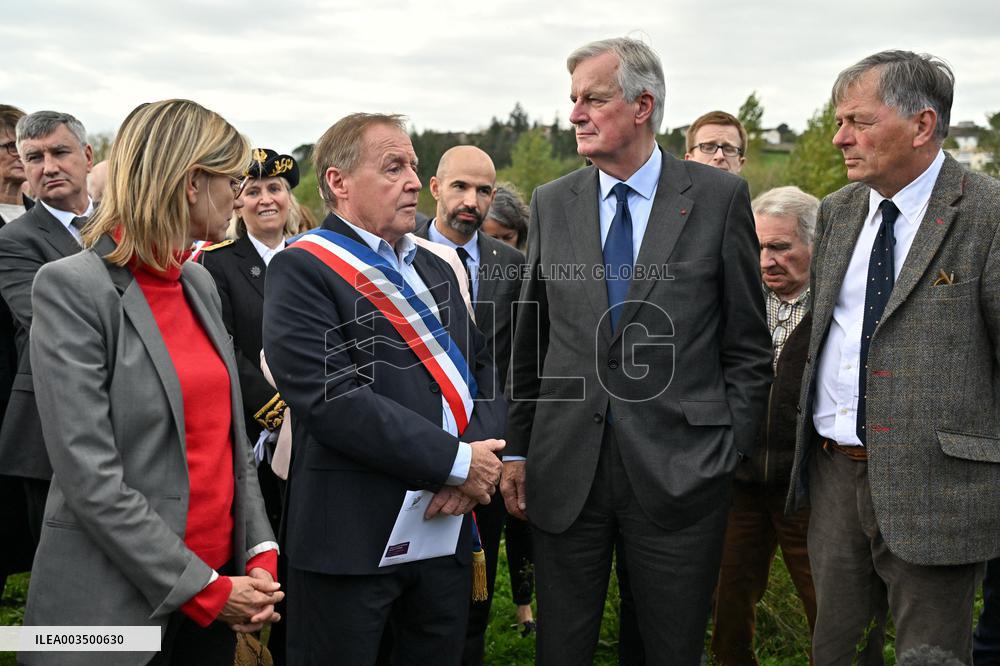 PM Barnier Visits The Rhone After The Storms