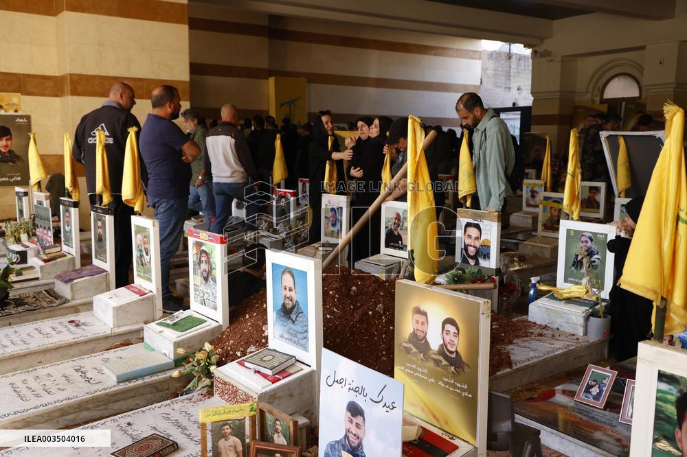 Funeral Of Journalist Ghassan Najjar Killed In Israeli Airstrike - Beirut