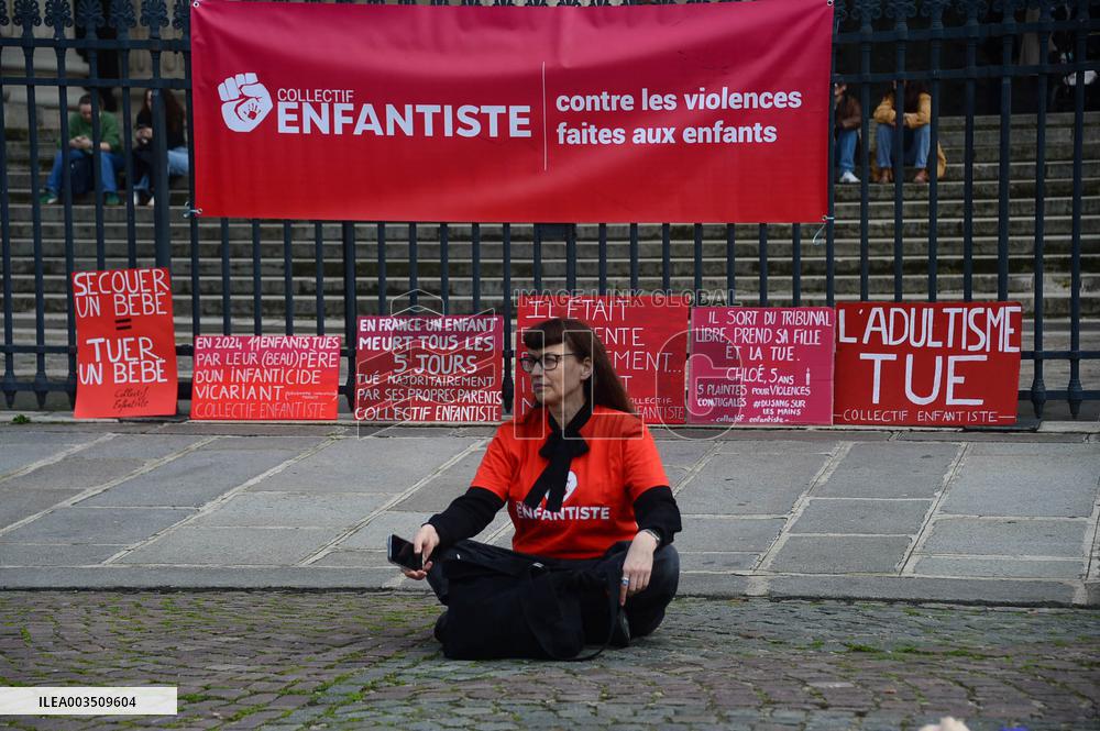 Protest against violence against children and teenagers - Paris