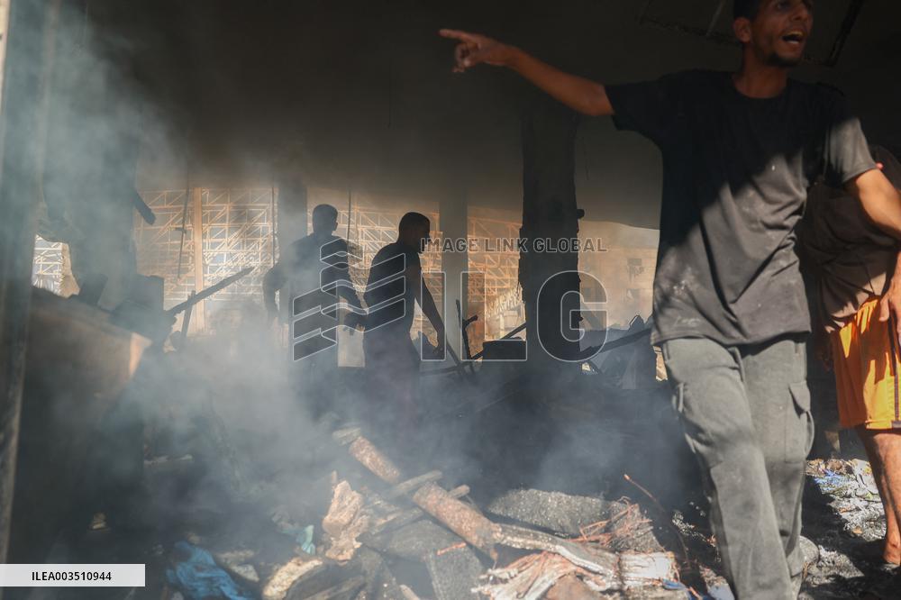 Israeli Airstrike Destroyed Building Of The Maghazi Camp  - Gaza