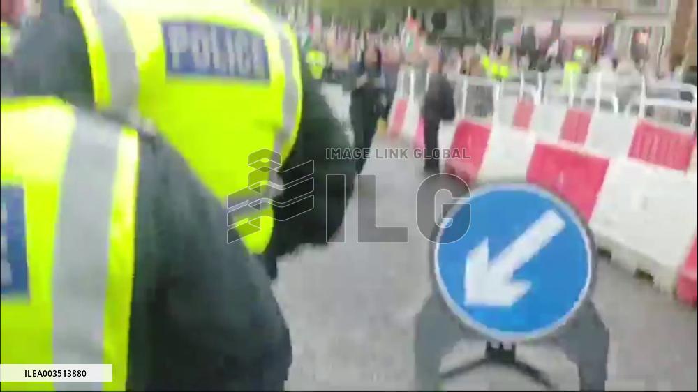 UK: Police Make Arrests At Tommy Robinson Protest In London