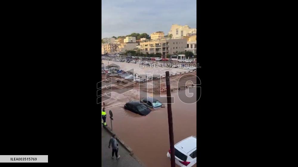 Spain: Overnight Storm Unleashes Intense Rainfall In Mallorca, Causing Flooding
