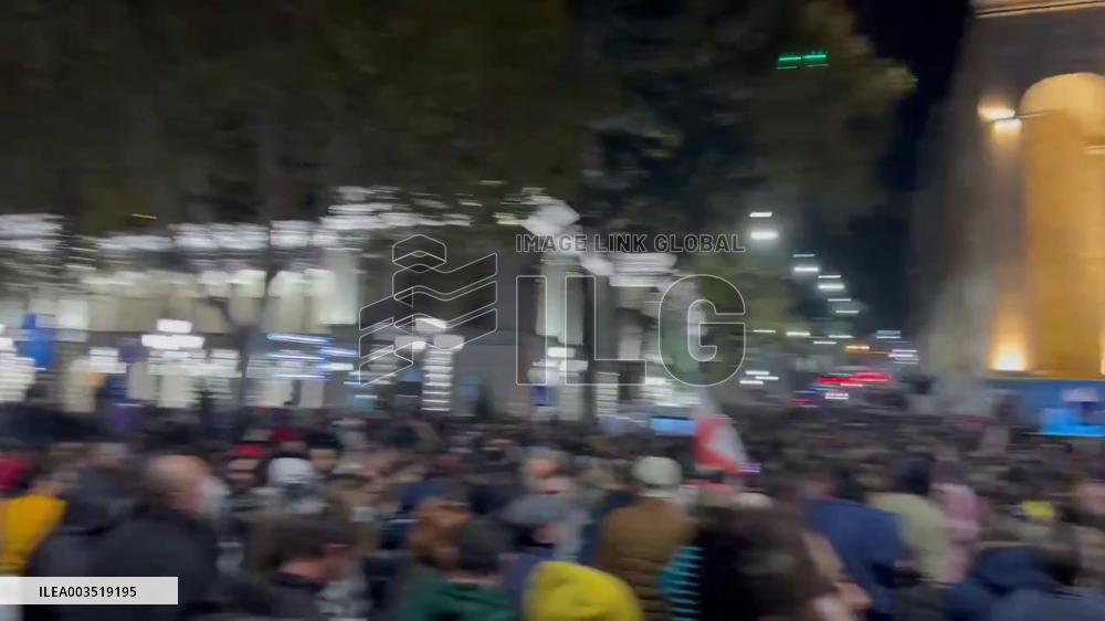 Georgia: Thousands Protest Against Parliamentary Election Results In Tbilisi