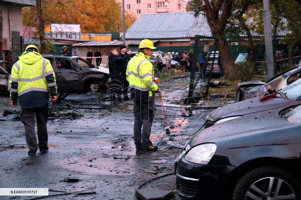 Russian drone attack in Kyiv