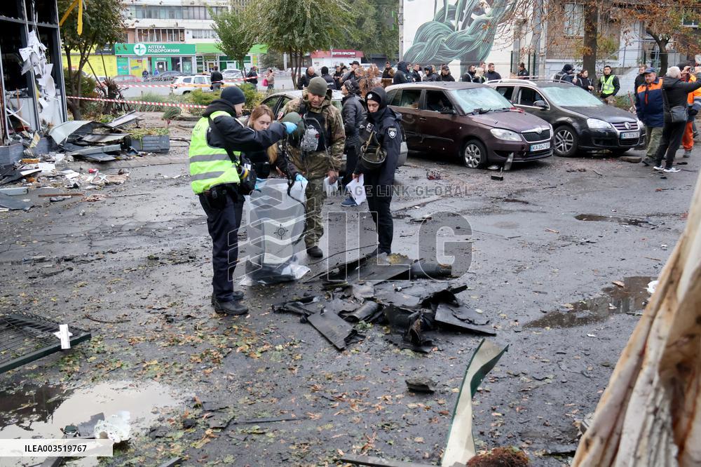 Russian drone attack in Kyiv
