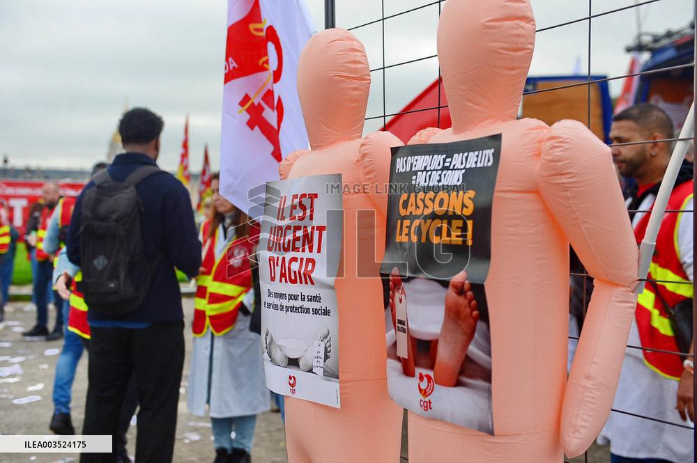 Health and CGT Sanofi Inter-Union Rally - Paris