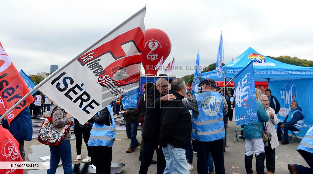 Health and CGT Sanofi Inter-Union Rally - Paris