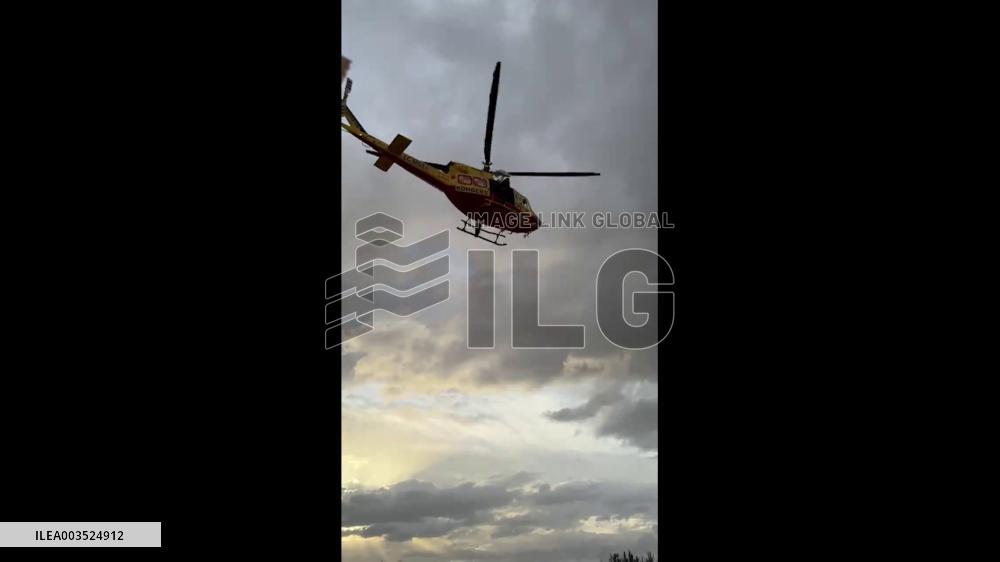 Spain: Woman Rescued From Flooded House In Utiel, Valencia