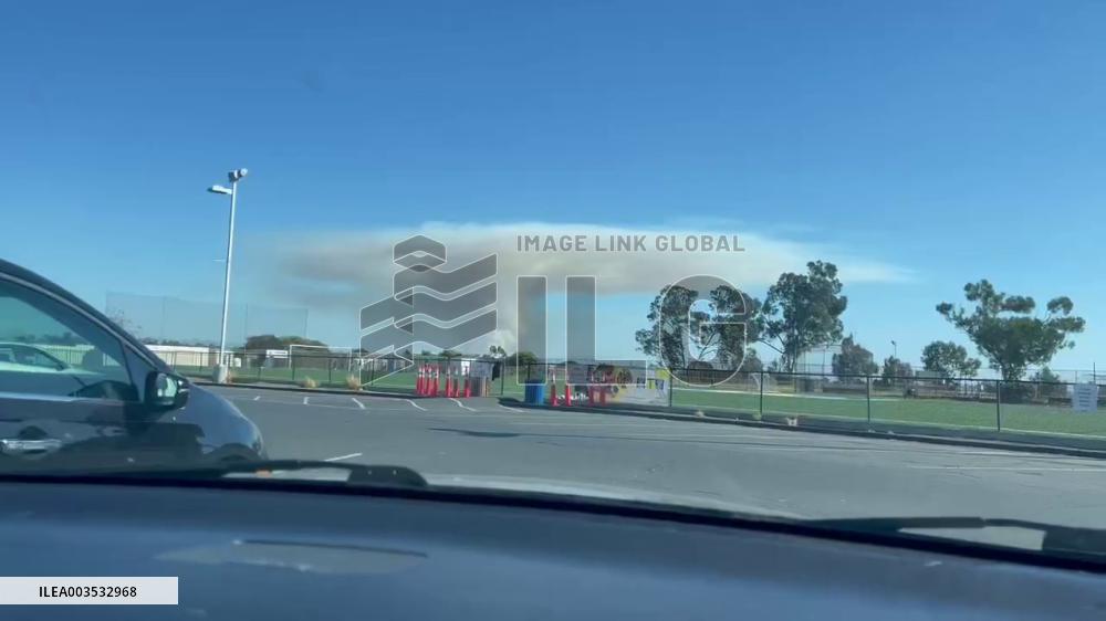 US: Wildfire Breaks Out Near College Area In San Diego, California 3