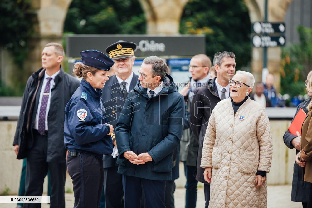 Bruno Retailleau on visit in Rennes