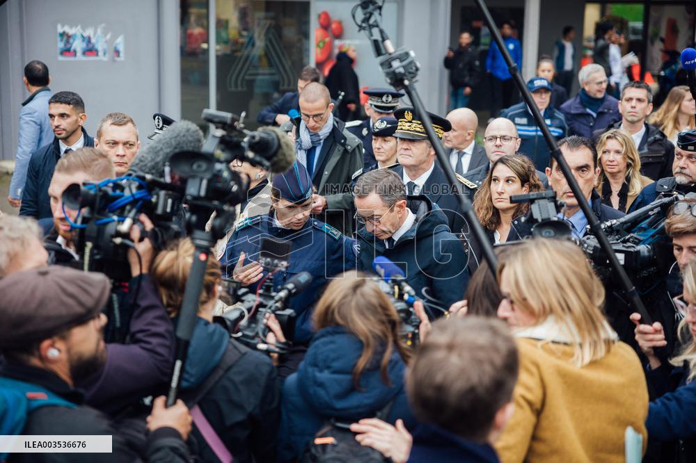 Bruno Retailleau on visit in Rennes