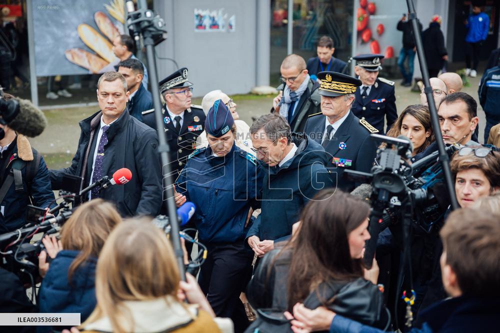 Bruno Retailleau on visit in Rennes