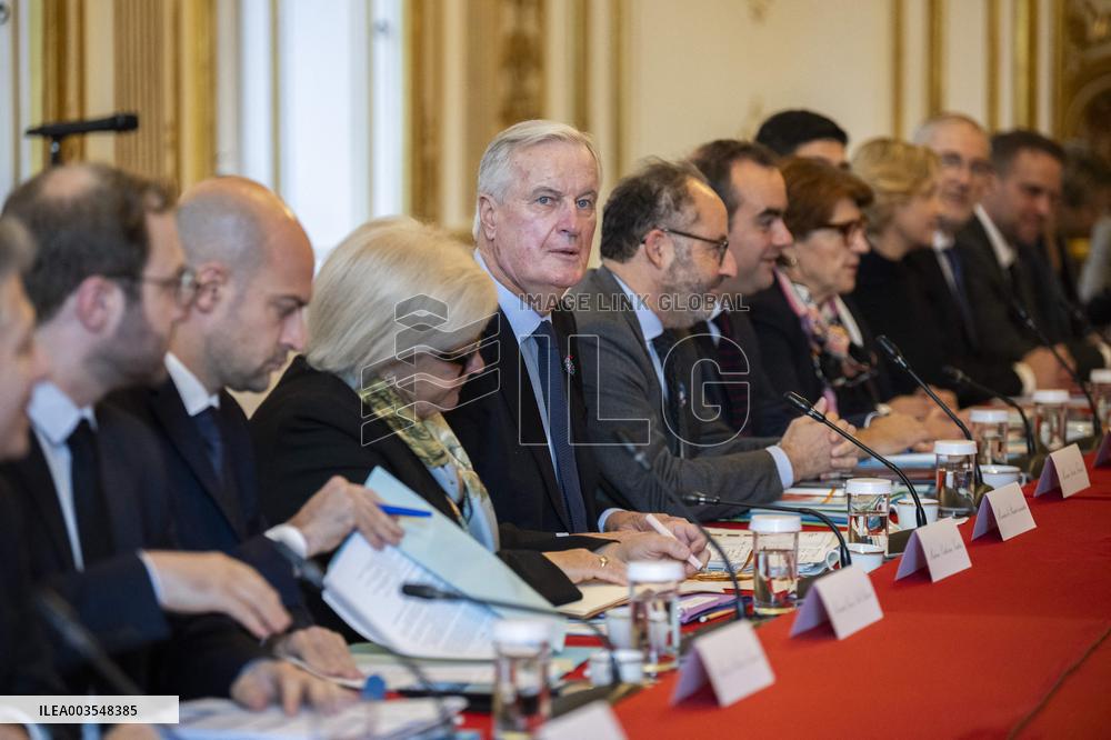 Michel Barnier At Government Seminar - Paris