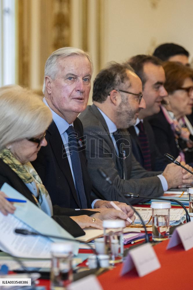 Michel Barnier At Government Seminar - Paris