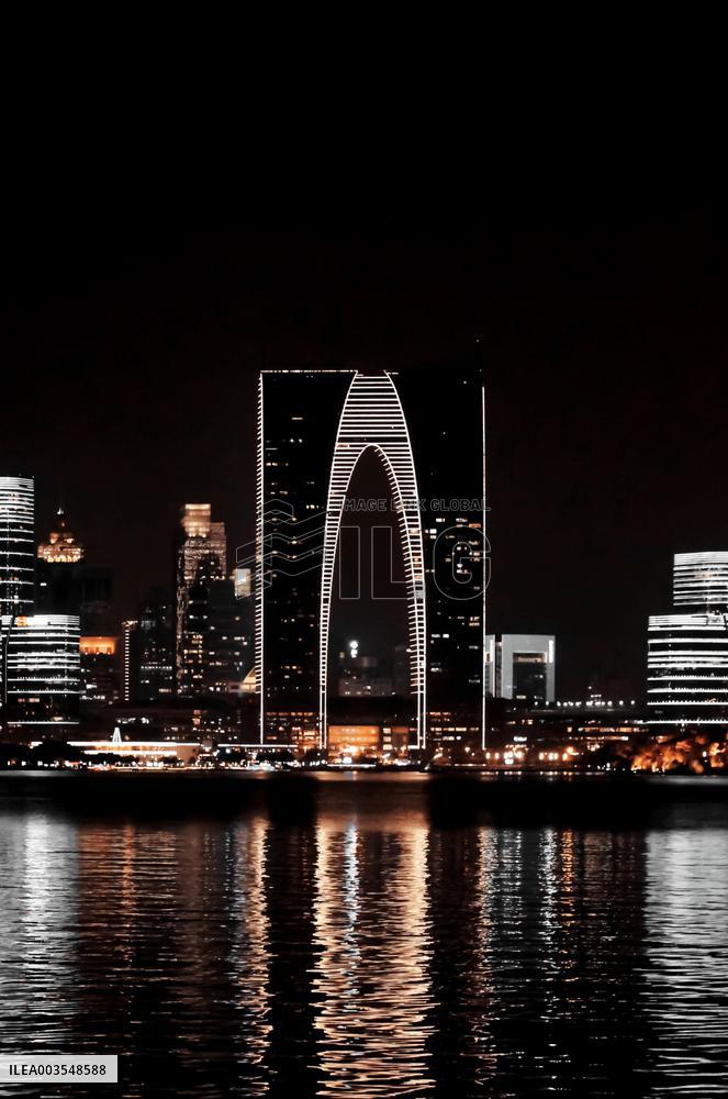 The Gate of the Orient Night View in Suzhou