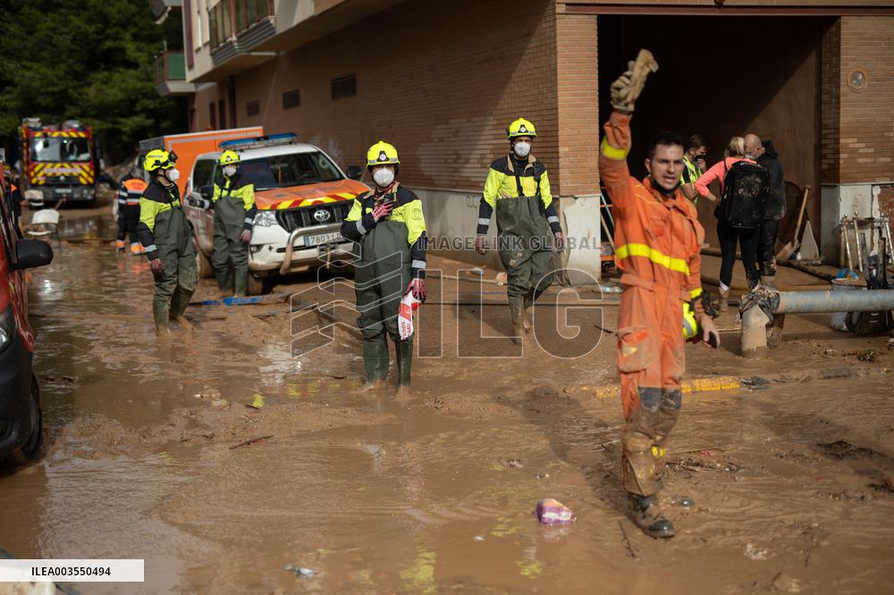 Seventh Day of The Effects of The Dana in Valencia - Spain