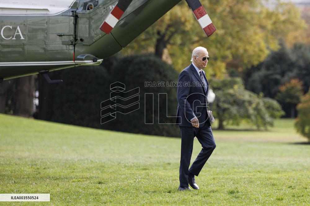 Joe Biden Returns to White House on Election Eve