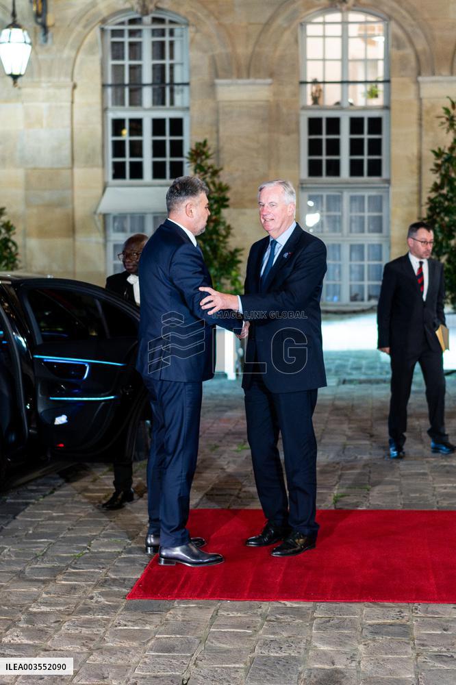 PM Barnier Welcomes Romanian PM Ciolacu - Paris