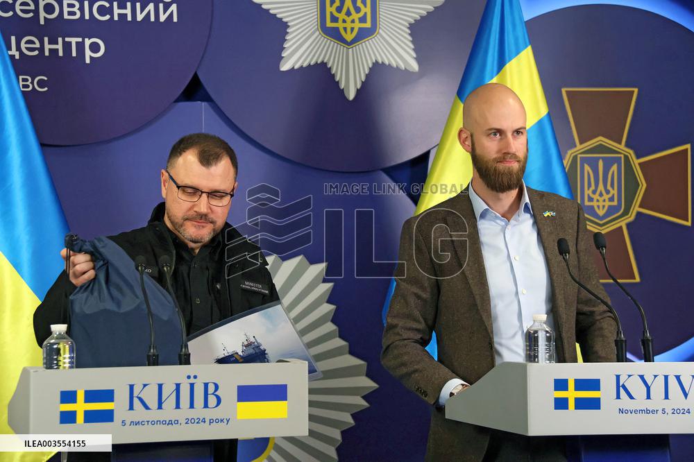 Briefing of Ukrainian Interior Minister and Swedish Civil Defence Minister in Kyiv