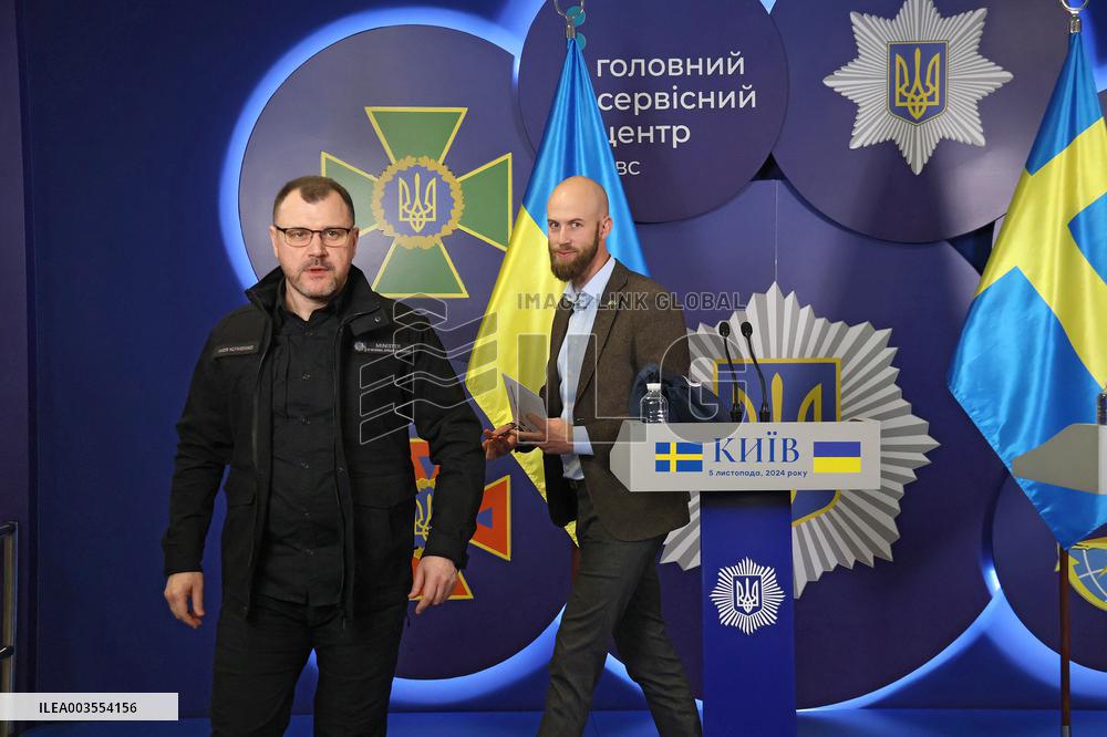 Briefing of Ukrainian Interior Minister and Swedish Civil Defence Minister in Kyiv