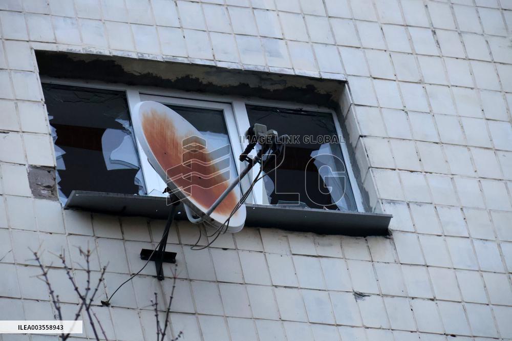Russian drone attack in Kyiv