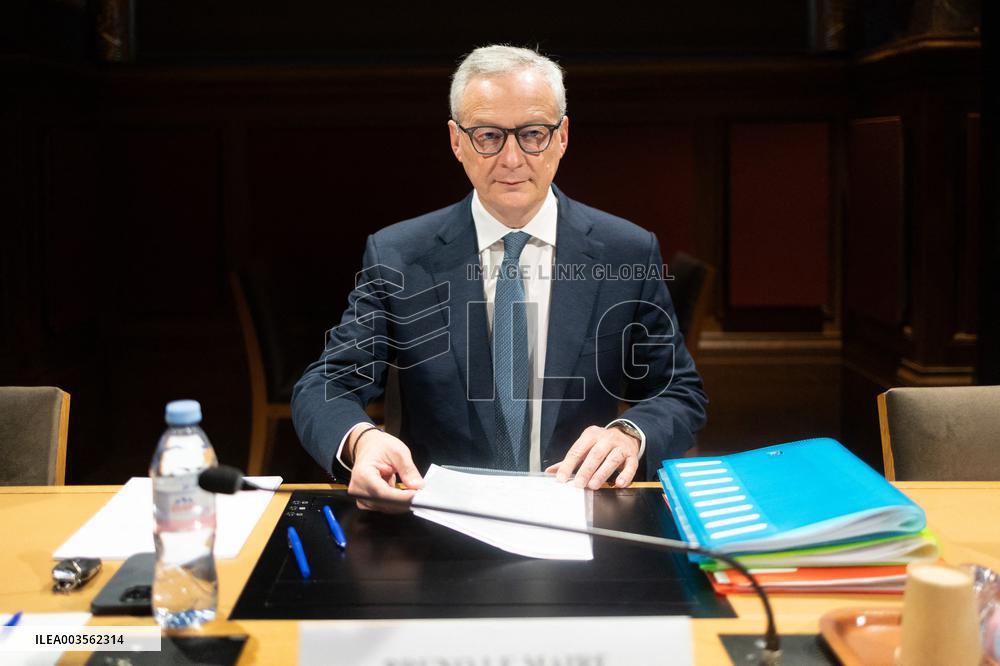 Bruno Le Maire hearing at the French Senate - Paris