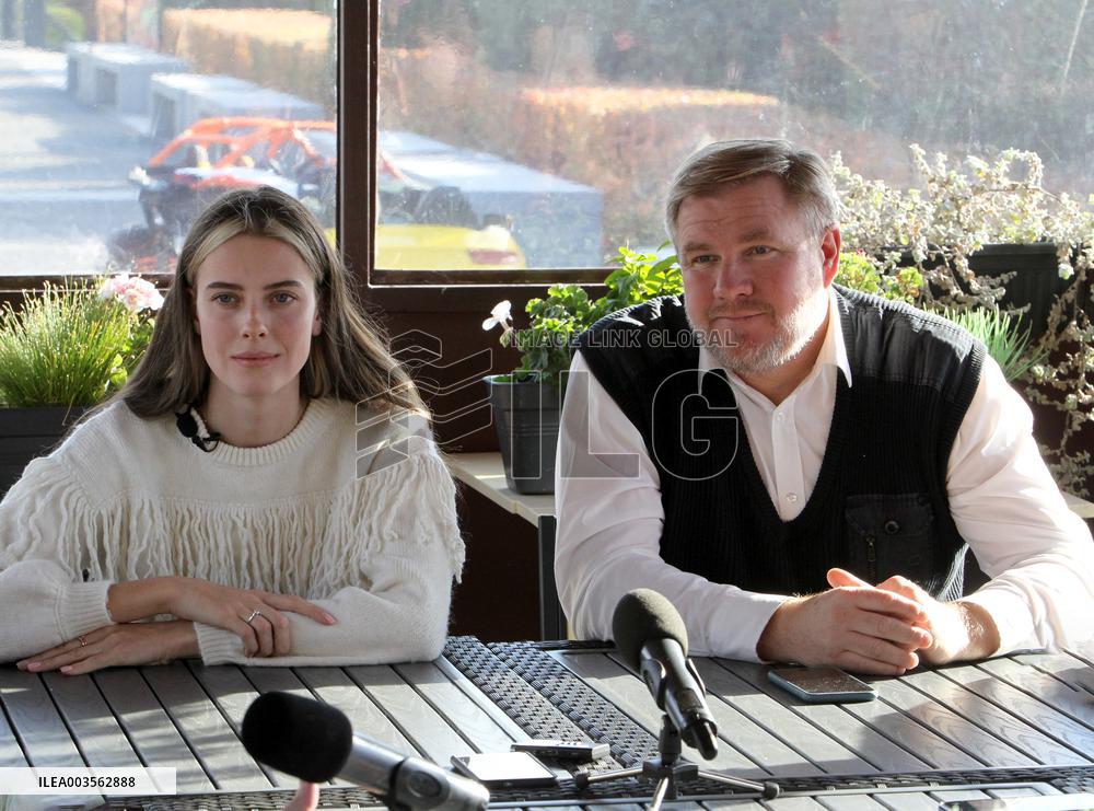 Press conference by Yaroslava Mahuchikh in Dnipro