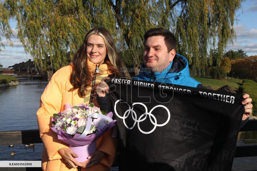 Press conference by Yaroslava Mahuchikh in Dnipro