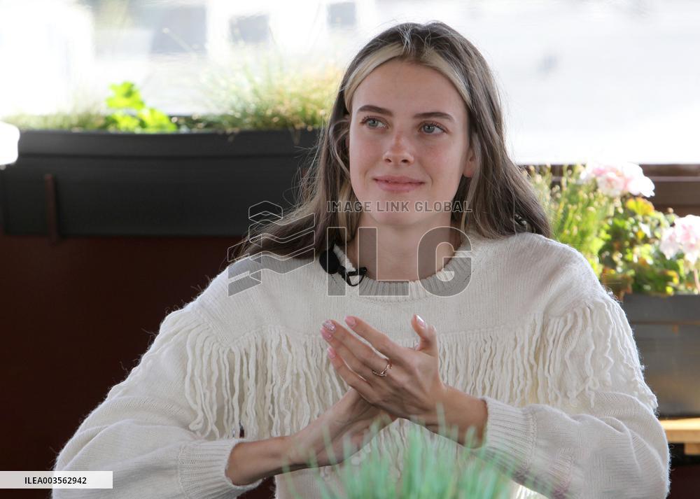 Press conference by Yaroslava Mahuchikh in Dnipro