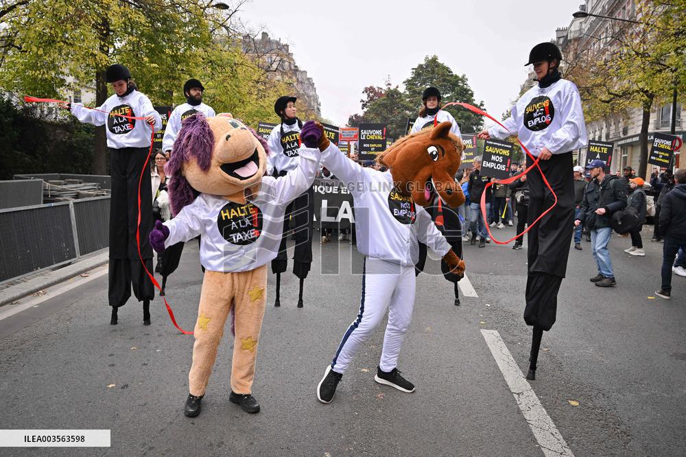 Demonstration Of The Horse-Racing Industry - Paris