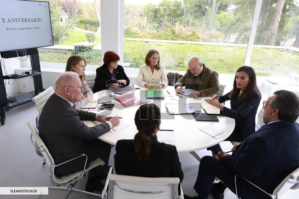Queen Letizia At Spanish Red Cross Meeting - Madrid
