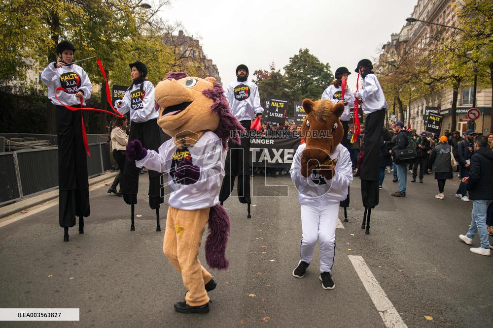 Rally Against Horse Betting Taxation - Paris