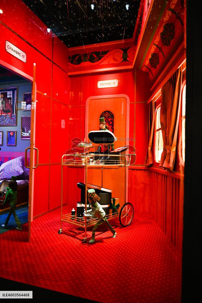 Juliette Binoche Inaugurates The Printemps Window Displays - Paris