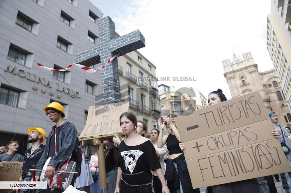 Demonstration for decent housing in Malaga
