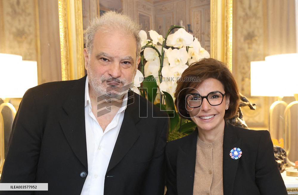 Rachida Dati Receives Raphael Mezrahi - Paris
