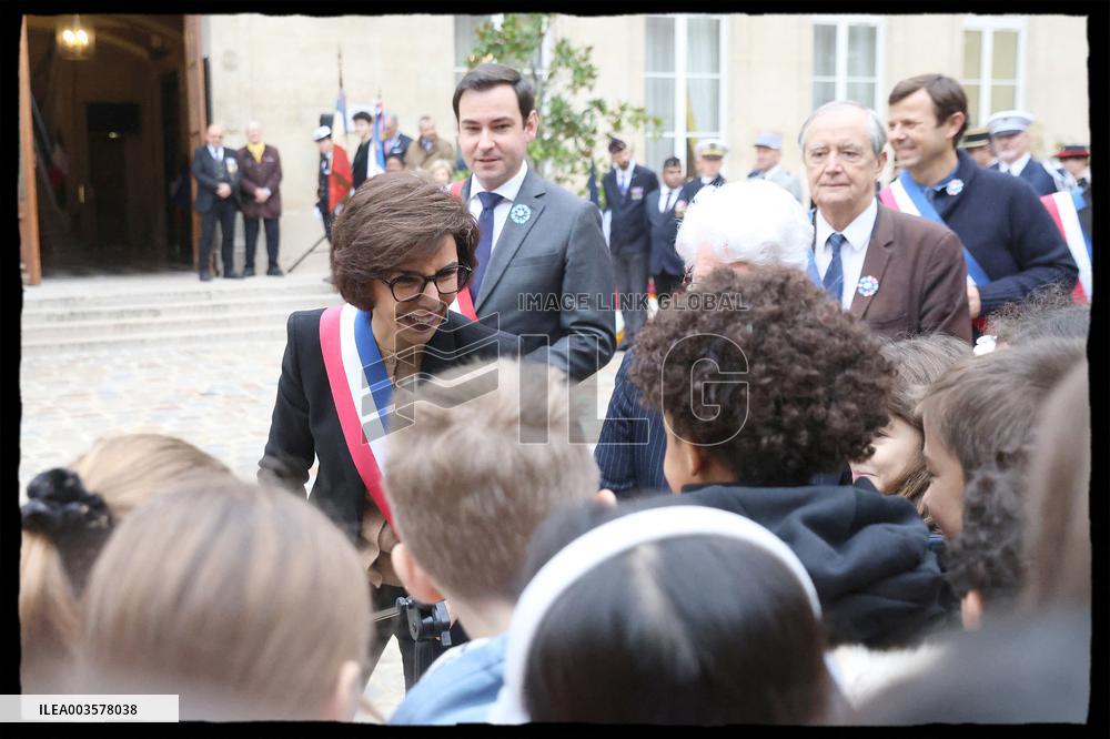 Rachida Dati Presides Remembrance Day Commemoration - Paris