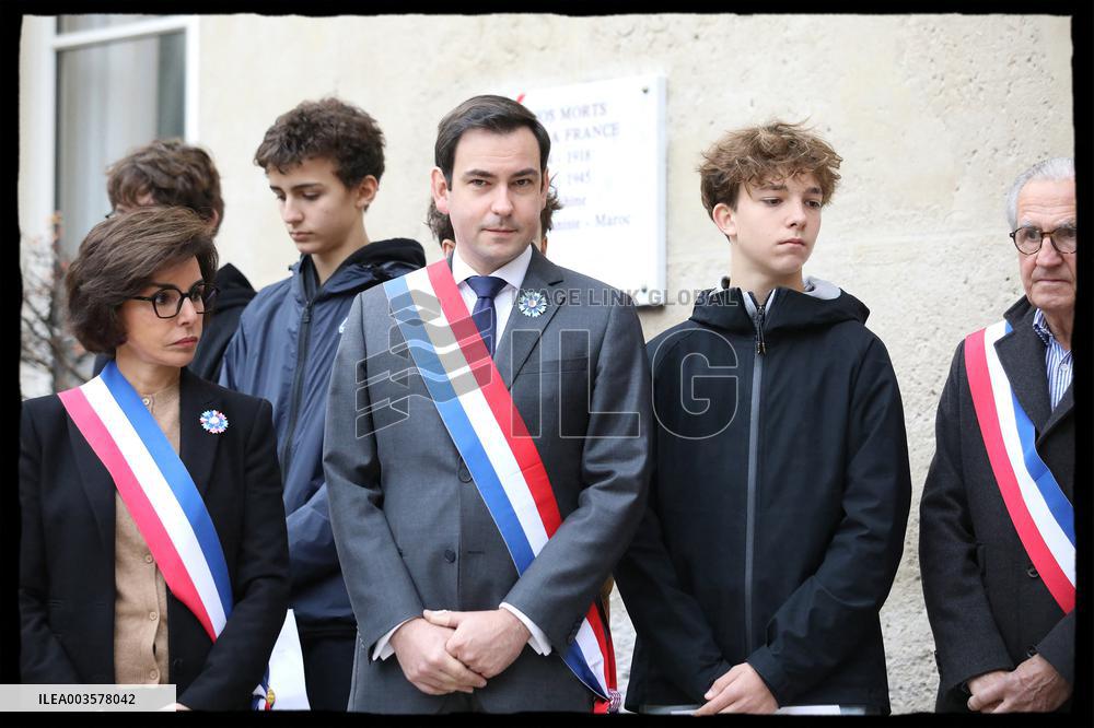 Rachida Dati Presides Remembrance Day Commemoration - Paris