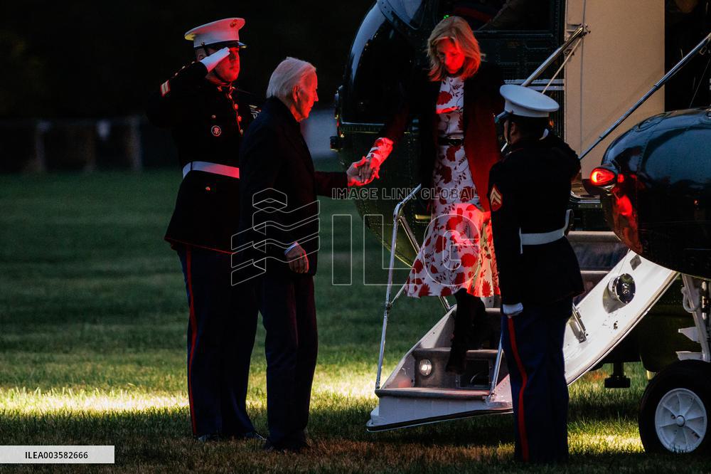 DC: President and First Lady Biden Return to the White House