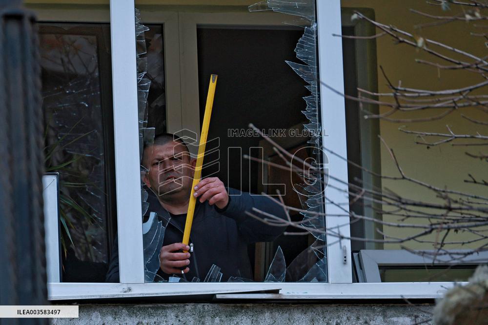 Aftermath of Russian drone attack on Odesa